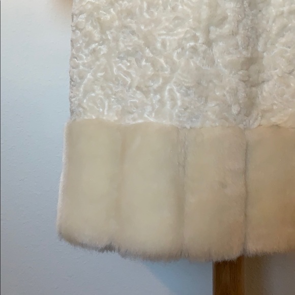 VINTAGE pristine cream faux fur coat - Picture 5 of 8
